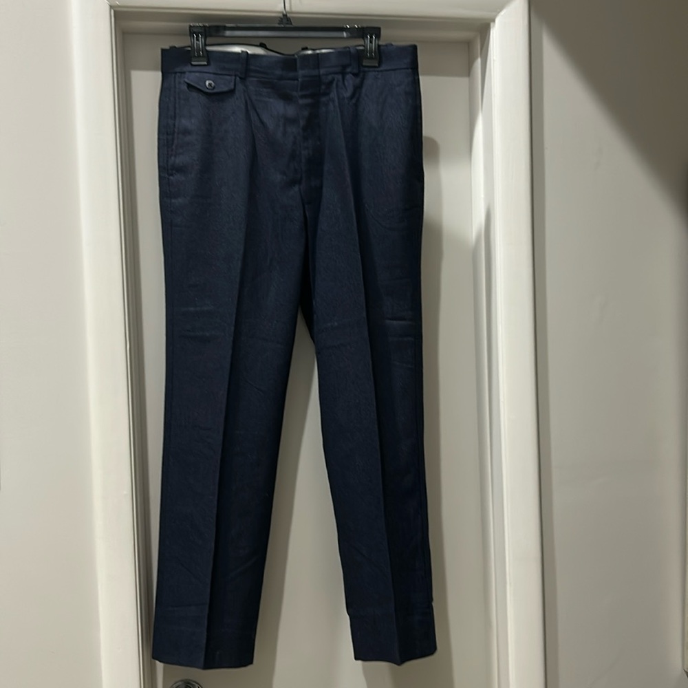 Vintage WFF by Farah Designer Series Men’s Navy Blue Wool Dress Pants. W34